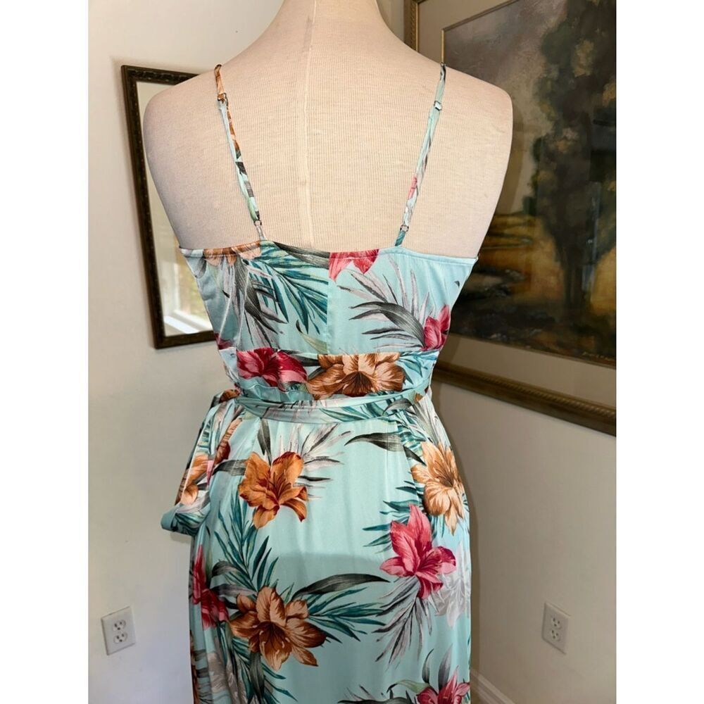 VENUS Maxi Dress Vibrant Floral True Wrap Ruffle Front Size 6 - Picture 10 of 13